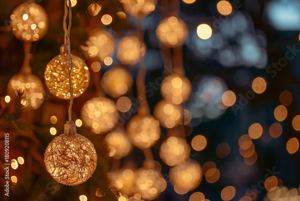 Obraz 暖かいイルミネーションの光