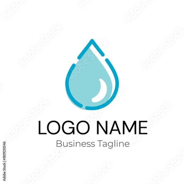 Obraz Logo Water Drop Business Vector Design Template