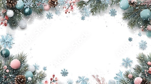 Obraz A beautiful winter sale background isolated on the white background