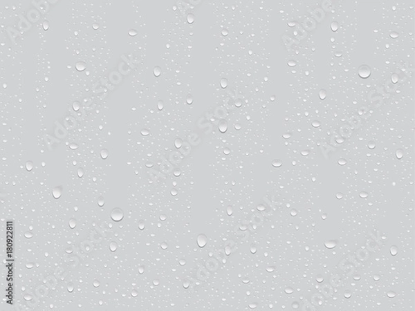 Fototapeta transparent drop on a gray background