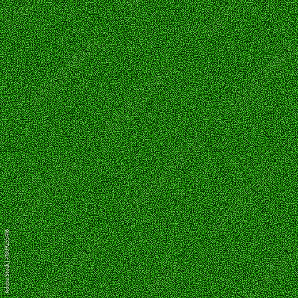 Fototapeta A bright, monochromatic abstract background entirely covered by a dense, high-contrast noise, stipple, or organic texture in an intense neon or electric green color. The pattern is dynamic and chaotic