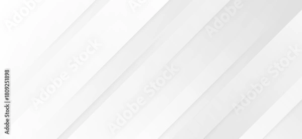 Fototapeta Minimal white abstract background with geometric layered stripes.