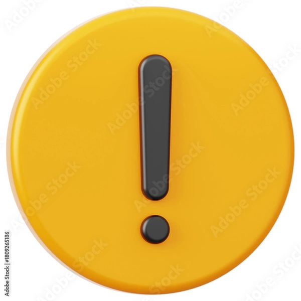 Obraz Caution Sign 3D Icon