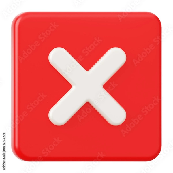 Obraz Cross Danger Sign 3D Icon