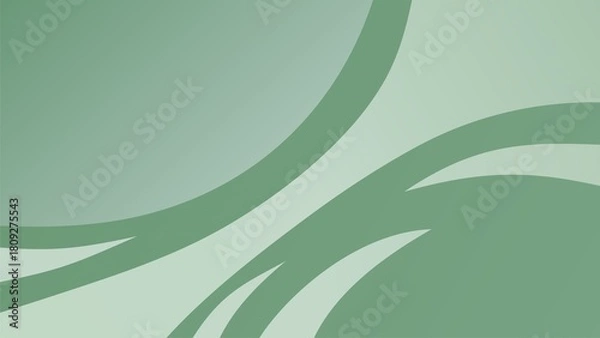 Obraz Abstract background with green curves and gradient for modern presentation