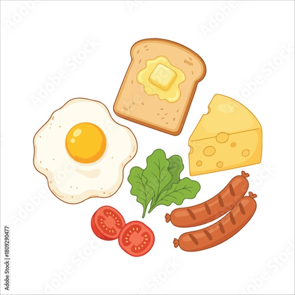 Obraz Classic Full Breakfast Plate