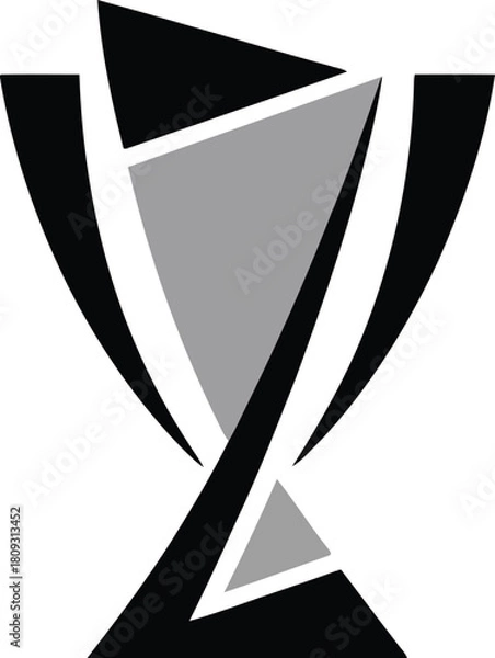 Fototapeta Abstract Hourglass Icon Vector Illustration Symbolizing Time and the Passage of Moments