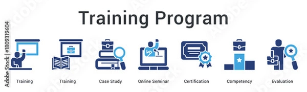 Obraz Training program delivers case studies and online seminars leading to certification for competency evaluation success.
