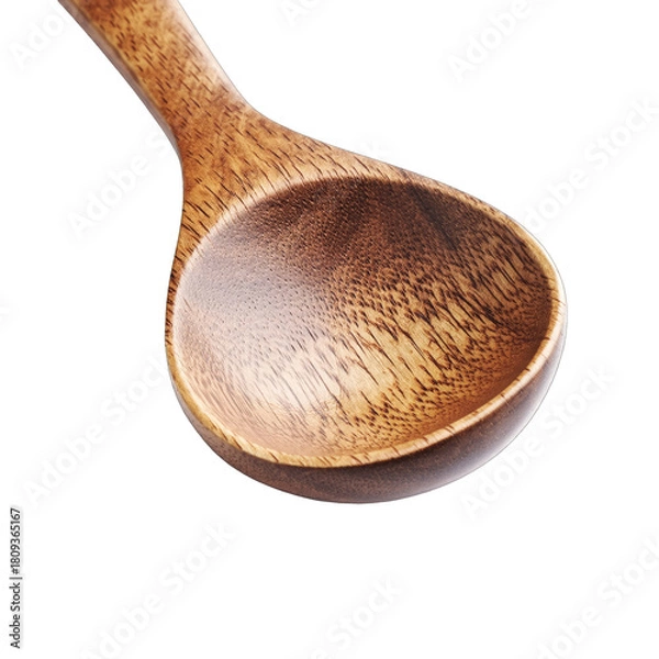 Fototapeta Close Up Wooden Spoon Isolated On Transparent Background Kitchen Utensil For Cooking And Serving Food Studio Shot With Natural Grain Texture