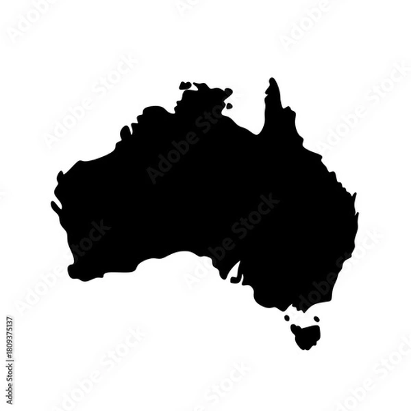Obraz australia map design vector illustration on white backfround.