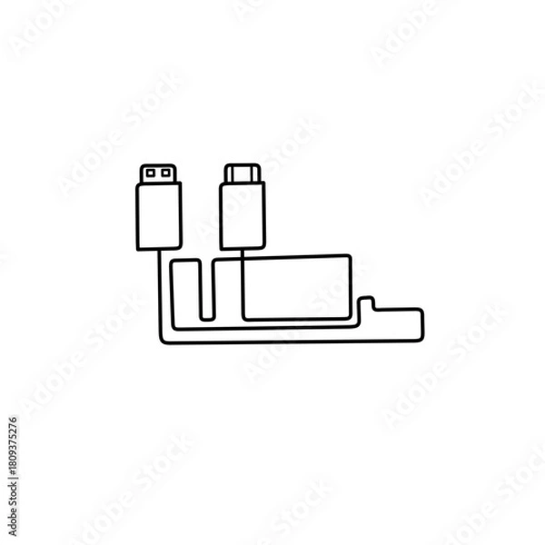 Obraz USB splitter cable with line