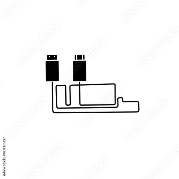 Obraz USB splitter cable with line