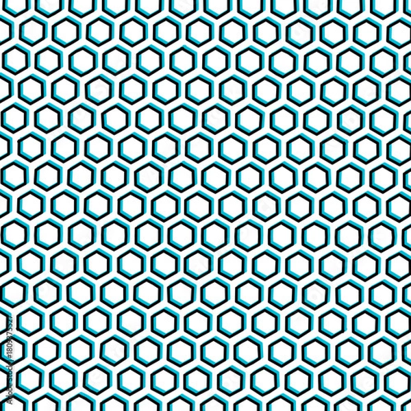 Obraz hexagon pattern. Seamless background. Abstract honeycomb background in gray color. Vector illustration