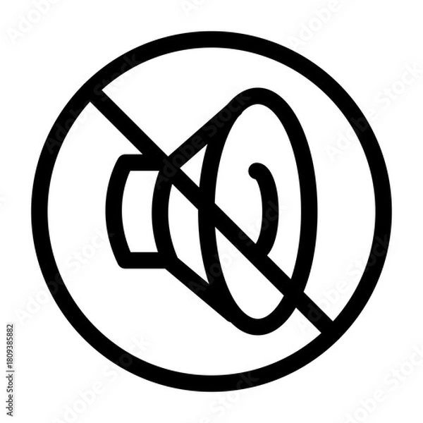 Obraz Mute speaker icon