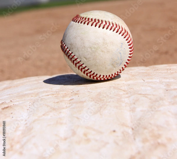 Fototapeta baseball on base