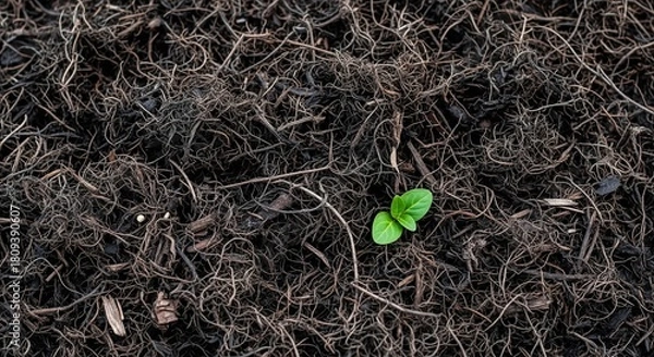 Fototapeta Monochromatic Mulch Texture for Water Retention