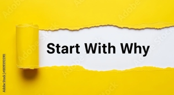 Obraz Start with why motivational message business inspiration purpose achievement success encouragement focus