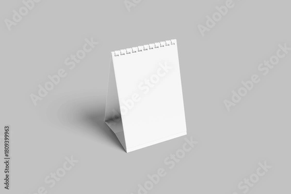 Fototapeta Blank Desk Calendar Mockup - 3D Illustration