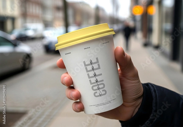 Obraz Hand Holding Coffee Cup