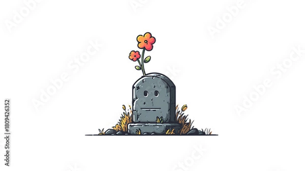 Fototapeta graveyard icon