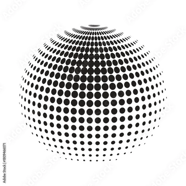 Fototapeta Modern Minimalist Globe Icon with scalable Vector Illustration Isolated on White