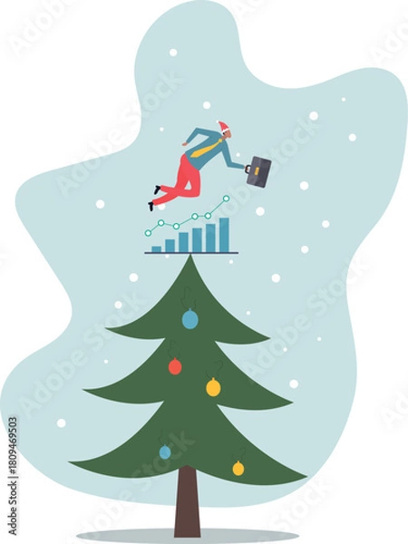 Obraz Business growth, challenge to success, career growing achievement, ambition or aspiration to achieve goal, development effort, improvement or winner step.about a man and his life.