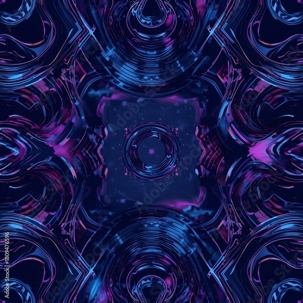 Obraz Futuristic Abstract 3D Seamless Pattern Background