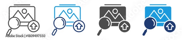 Fototapeta image optimization icon set with multiple style