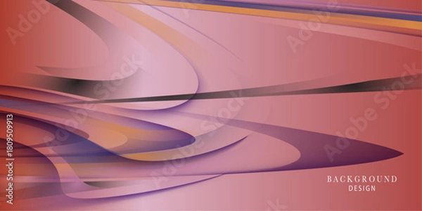 Fototapeta Abstract background with smooth wavy lines in gradient colors
