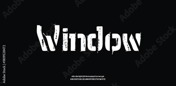 Obraz Modern Alphabet Letters and Numbers set.	