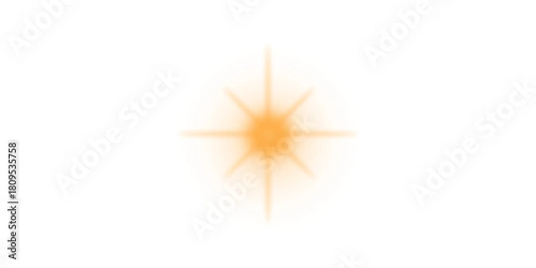 Obraz Orange Starburst Lens Flare Light Effect on Minimalist Gray Background