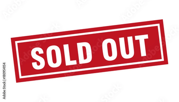 Obraz wyprzedane znaczek etykiety znak