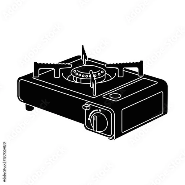 Obraz Portable gas stove icon design isolated on white background, Vector, illustration