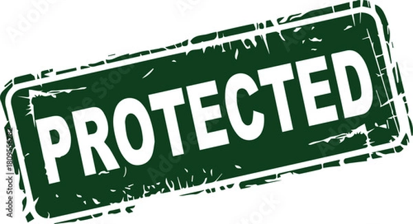 Fototapeta protected stamp text vector