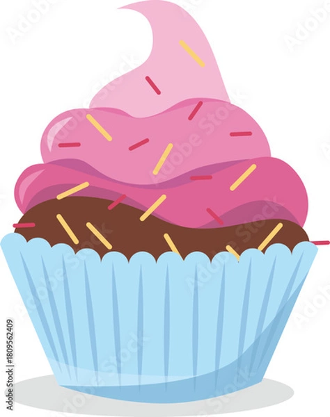 Fototapeta vector illustration of a cupcake