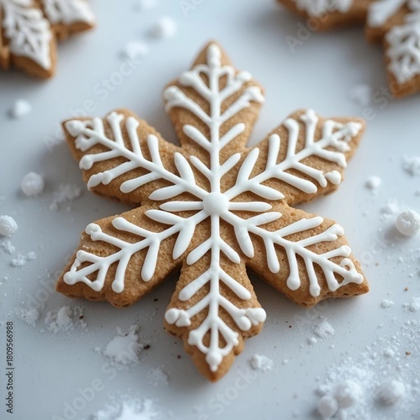 Obraz A freshly baked gingerbread cookie.
