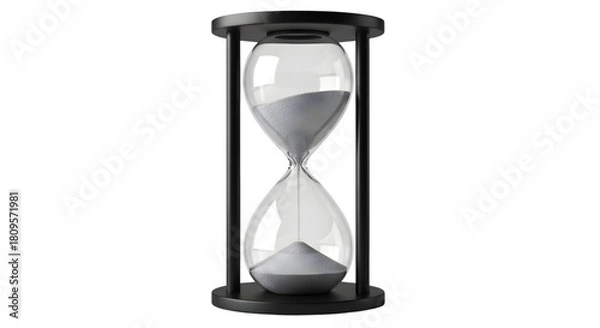 Fototapeta Hourglass Timer – Sand Countdown, Sandglass, Classic Timepiece, Beach Themed Decor


