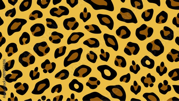 Fototapeta Leopard skin texture vector background 