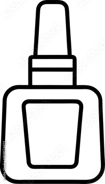 Fototapeta nail polish outline  icon vector on white background 