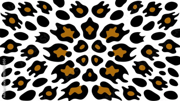Fototapeta Vector leopard animal skin pattern