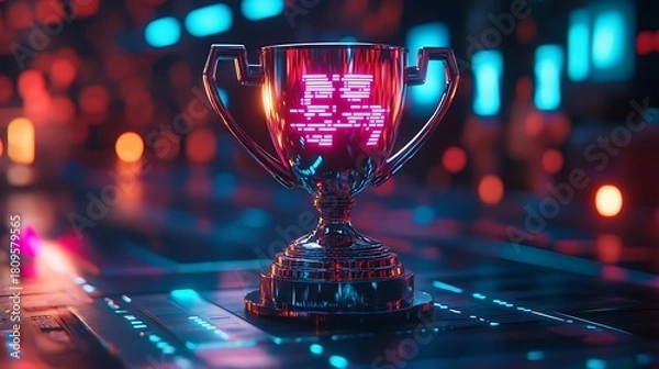 Fototapeta Tech Trophy Success.