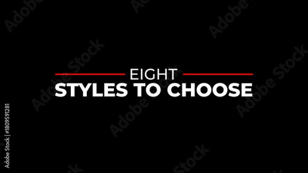 Obraz Clean Title Animation 8