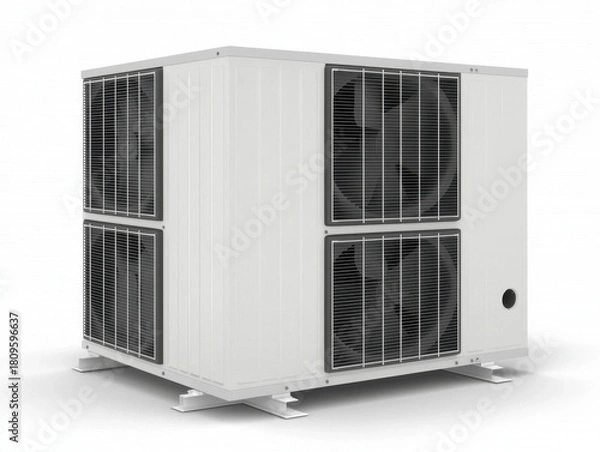 Obraz Modern Outdoor Air Conditioning Unit for Efficient Climate Control