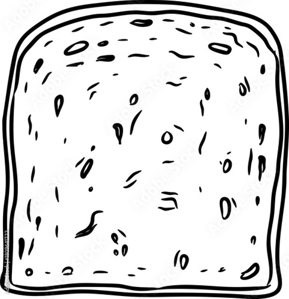 Obraz Hand Drawn Slice of Bread
