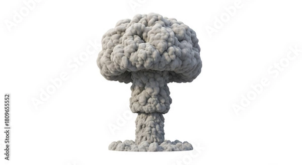 Obraz Mushroom Cloud Nuclear Explosion on Black Background