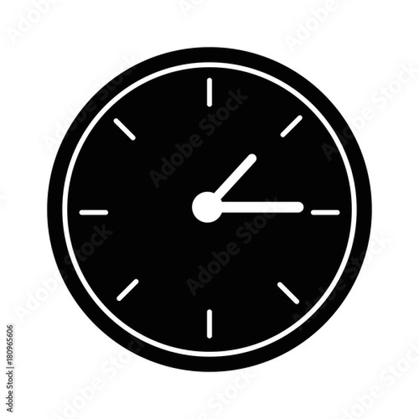 Fototapeta time clock isolated icon