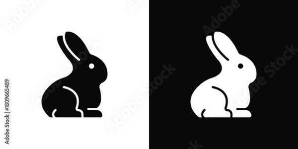 Obraz Rabbit icon design element for website and app ui design projects