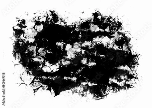 Obraz 抽象的　水墨画　背景素材