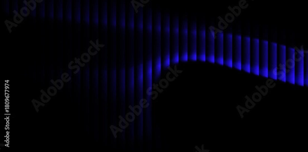 Obraz blue glowing abstract wave glassy background