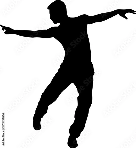Fototapeta Design of ballet man dancing